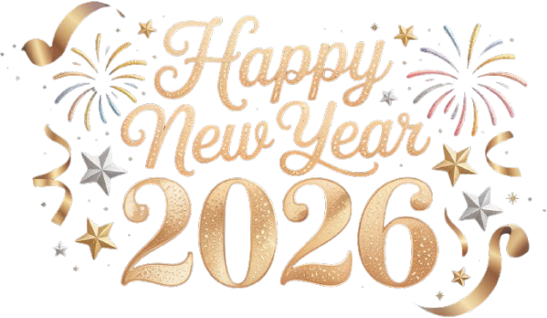 Happy New Year 2026 Stylish Text Png (3)